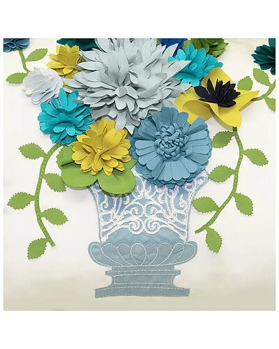 Indoor/Outdoor Embroidered Lumbar Decorative Pillow 5 Indoor/Outdoor Embroidered Lumbar Decorative Pillow - Image 3