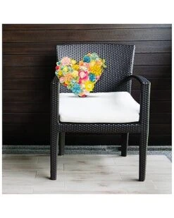 @Home Indoor & Outdoor Floral Heart Shaped Dimensional Decorative Pillow -Throw Pillows Discount 3030966201 RLLD 5