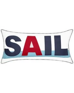 @Home Indoor & Outdoor Bold Sail Reversible Nautical Lumbar Decorative Pillow