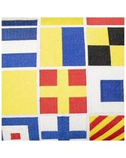@Home Indoor & Outdoor Nautical Flags Reversible Lumbar Decorative Pillow -Throw Pillows Discount 3030966212 RLLD 3