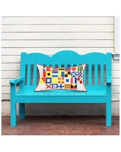 @Home Indoor & Outdoor Nautical Flags Reversible Lumbar Decorative Pillow -Throw Pillows Discount 3030966212 RLLD 4