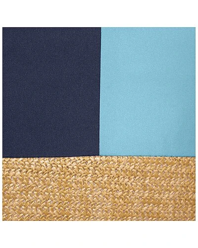 Indoor/Outdoor Colorblock Raffia Reversible Decorative Pillow 5 Indoor/Outdoor Colorblock Raffia Reversible Decorative Pillow - Image 3