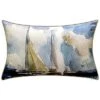 @Home Indoor & Outdoor Watercolor Sailboats Decorative Pillow