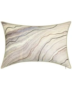 Corded Marble Lumbar Decorative Pillow