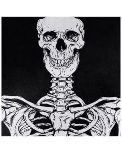 @Home Halloween Velvet Peace Skeleton Decorative Pillow -Throw Pillows Discount 3050098916 RLLD 3