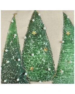 Modern Christmas Trees With Pearls & Embroidery Decorative Pillow -Throw Pillows Discount 3050098922 RLLD 3