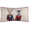 @Home Mr & Mrs Reindeer Christmas Decorative Pillow -Throw Pillows Discount 3050098927 RLLD 1