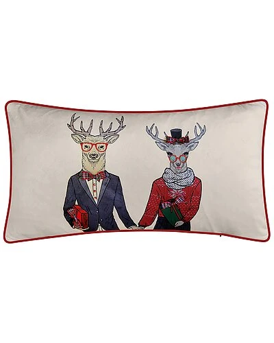 @Home Mr & Mrs Reindeer Christmas Decorative Pillow 3 @Home Mr & Mrs Reindeer Christmas Decorative Pillow
