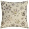 Snowflakes Velvet Foil Print Holiday Decorative Pillow -Throw Pillows Discount 3050098949 RLLD 1