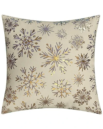 Snowflakes Velvet Foil Print Holiday Decorative Pillow 3 Snowflakes Velvet Foil Print Holiday Decorative Pillow