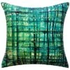 @Home Velvet Rainforest Metallic Decorative Pillow