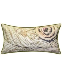 Watercolor Feather Decorative Pillow