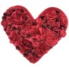 @Home Velvet Floral Heart Shaped Dimensional Decorative Throw Pillow