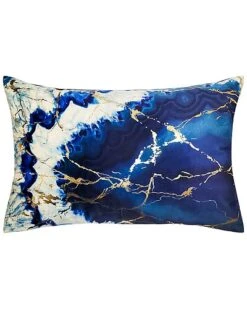 Velvet Geode Metallic Lumbar Decorative Pillow