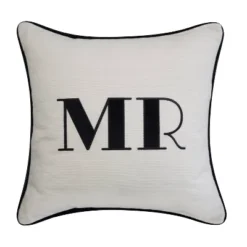 17"x17" Embroidered Poly Linen Square Throw Pillow Cream - Edie@Home -Throw Pillows Discount GUEST 05b0660a c803 4879 a808 35a6e45c7de8