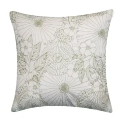 18" X 18" Fine Line Embroidered Floral Decorative Patio Throw Pillow - Edie@Home -Throw Pillows Discount GUEST 0dd2d7a9 5e09 48bd a2fa d3229b87efdd