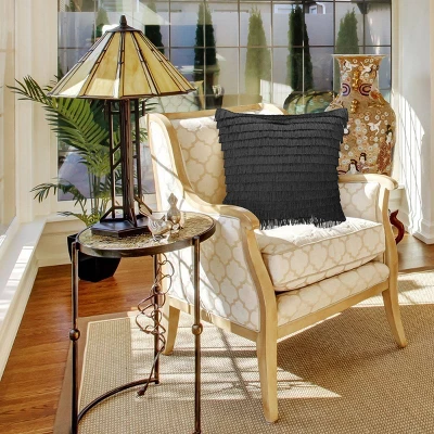 20"x20" Oversize Gatsby Fringe Square Throw Pillow - Edie@Home 7 20"x20" Oversize Gatsby Fringe Square Throw Pillow - Edie@Home - Image 5