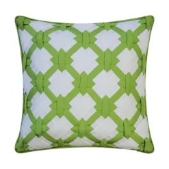 18"x18" Edie@Home 2-Tone Intricate Woven Square Indoor Outdoor Throw Pillow -Throw Pillows Discount GUEST 1b4d57d9 43dc 40e0 8e08 10be4d54b0e9