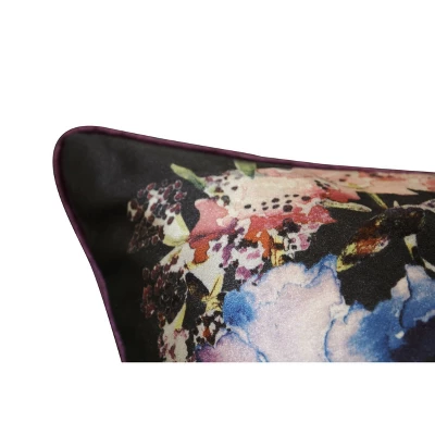 Iris Throw Pillow Charcoal - Edie@Home 5 Iris Throw Pillow Charcoal - Edie@Home - Image 3