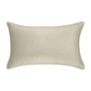 12"x20" Oversize Celebrations 'Breathe' Velvet Embroidered Lumbar Throw Pillow Sand/Taupe - Edie@Home