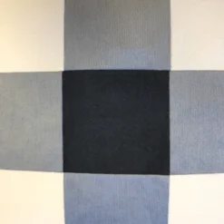 20"x20" Oversize Buffalo Check Color Blocked With Teddy Reverse Velvet Square Throw Pillow White/Black - Edie@Home -Throw Pillows Discount GUEST 2e98efda bb67 4564 9bd7 3e94e6343464