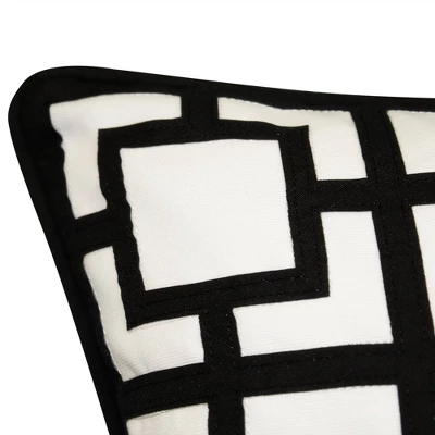 20" X 20" Modern Links Applique Decorative Patio Throw Pillow - Edie@Home 5 20" X 20" Modern Links Applique Decorative Patio Throw Pillow - Edie@Home - Image 3