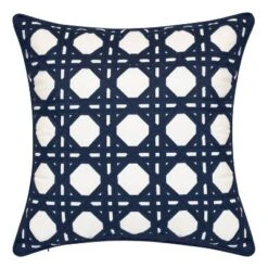 Embroidered Geometric Rattan Indoor/Outdoor Throw Pillow - Edie@Home -Throw Pillows Discount GUEST 31edf7cf b447 463d 9b99 31c057cc5463