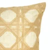 Edie@Home 20"x20" Rattan Geometric Square Throw Pillow Taupe/Cream: Artisanal Laser-Cut Applique, Indoor Decor -Throw Pillows Discount GUEST 38b8247a 8077 464a 924d 6163b57691ee