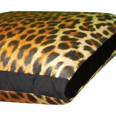 18"x18" Jazzy Leopard Square Throw Pillow - Edie@Home: Luxury Glam Velvet, Indoor Decorative, Zippered 3 18"x18" Jazzy Leopard Square Throw Pillow - Edie@Home: Luxury Glam Velvet, Indoor Decorative, Zippered