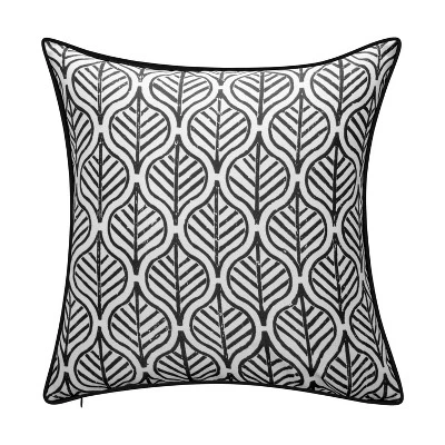 18"x18" Antique Tile Print Reversible Square Throw Pillow - Edie@Home 3 18"x18" Antique Tile Print Reversible Square Throw Pillow - Edie@Home
