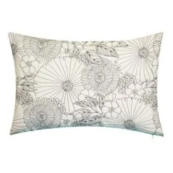 21" X 14" Fine Line Embroidered Floral Decorative Lumbar Patio Throw Pillow - Edie@Home -Throw Pillows Discount GUEST 52dc8225 2585 4211 ae03 35213933dc13