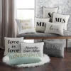 'Happily Ever After' Poly Velvet Lumbar Throw Pillow Ivory - Edie@Home
