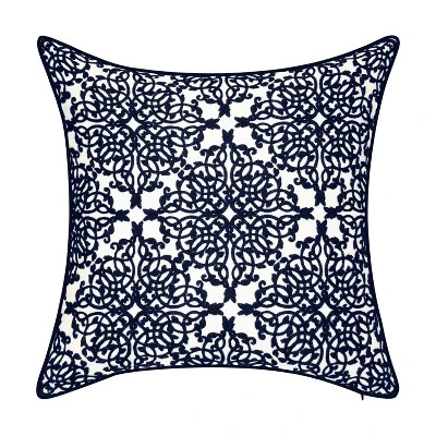 Embroidered Lacework With Piping Indoor/Outdoor Throw Pillow - Edie@Home 10 Embroidered Lacework With Piping Indoor/Outdoor Throw Pillow - Edie@Home - Image 8