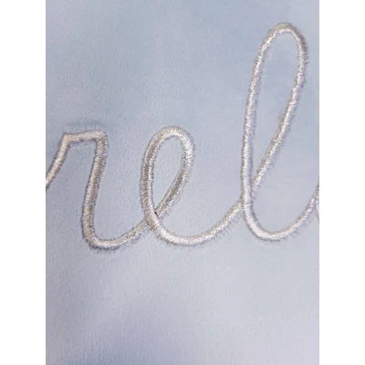 12"x12" 'Relax' Velvet Square Throw Pillow Blue/Gray - Edie@Home 3 12"x12" 'Relax' Velvet Square Throw Pillow Blue/Gray - Edie@Home