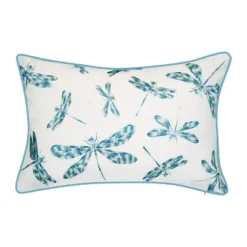 Embroidered Dragonflies Rectangular Indoor/Outdoor Throw Pillow - Edie@Home -Throw Pillows Discount GUEST 5d21a27a 501b 4f08 b7cf 94a64fa02bb5