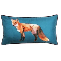 14"x26" Oversized Watercolor Fox Printed With Ribbon Embroidery Lumbar Throw Pillow - Edie@Home -Throw Pillows Discount GUEST 664fd3f0 f590 41aa ac14 c7e4415e22e0