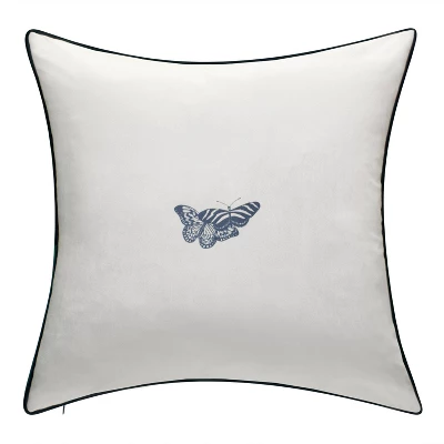 20"x20" Oversize Velvet Bold Butterfly Print Square Throw Pillow - Edie@Home 3 20"x20" Oversize Velvet Bold Butterfly Print Square Throw Pillow - Edie@Home
