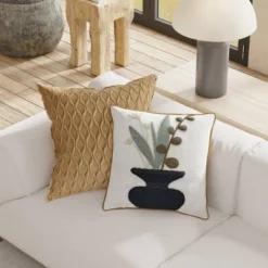 18"x18" Potted Ferns Square Throw Pillow Cover - Edie@Home 14 18"x18" Potted Ferns Square Throw Pillow Cover - Edie@Home -Throw Pillows Discount GUEST 761431dc 2ee4 483f b706 83b3f4e2388b