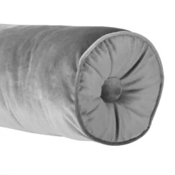 7"x18" Luxe Velvet Neckroll Pillow With Piping And Button - Edie@Home -Throw Pillows Discount GUEST 77700ebd 4991 4a17 a27d 2980118b0bed