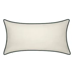 13"x25" Oversized Celebrations 'Mr. & Mrs.' Embroidered Lumbar Throw Pillow Oyster/Black - Edie@Home