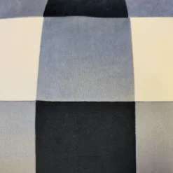 20"x20" Oversize Buffalo Check Color Blocked With Teddy Reverse Velvet Square Throw Pillow White/Black - Edie@Home -Throw Pillows Discount GUEST 8222e53a 1507 41f1 a239 6828a72f4d8f