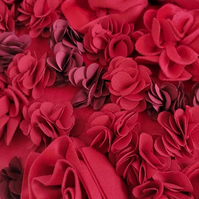 16"x16" Velvet Floral Heart Shaped Dimensional Decorative Square Throw Pillow - Edie@Home: Luxurious Indoor Accent 6 16"x16" Velvet Floral Heart Shaped Dimensional Decorative Square Throw Pillow - Edie@Home: Luxurious Indoor Accent - Image 4