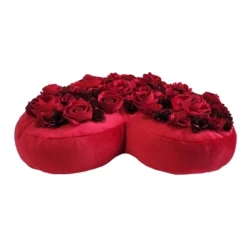 16"x16" Velvet Floral Heart Shaped Dimensional Decorative Square Throw Pillow - Edie@Home: Luxurious Indoor Accent 8 16"x16" Velvet Floral Heart Shaped Dimensional Decorative Square Throw Pillow - Edie@Home: Luxurious Indoor Accent -Throw Pillows Discount GUEST 9222ac45 2a91 496b 8942 b0e7ba4072fd