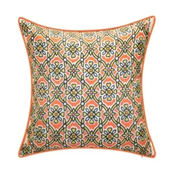 18"x18" Antique Tile Print Reversible Square Throw Pillow - Edie@Home 15 18"x18" Antique Tile Print Reversible Square Throw Pillow - Edie@Home -Throw Pillows Discount GUEST 948cfc5e 19fe 4a50 8a46 1f8384fdcf43