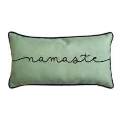 8"x16" 'Namaste' Velvet Lumbar Throw Pillow - Edie@Home -Throw Pillows Discount GUEST 97fc75fb b9c1 4172 8263 2d7ad8c0c8c3