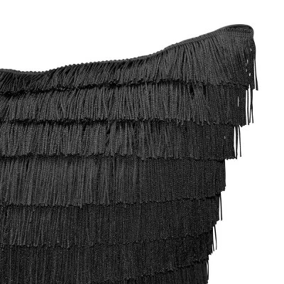 20"x20" Oversize Gatsby Fringe Square Throw Pillow - Edie@Home 4 20"x20" Oversize Gatsby Fringe Square Throw Pillow - Edie@Home - Image 2