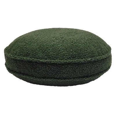 17" Sherpa Gusset Round Throw Pillow - Edie@Home 3 17" Sherpa Gusset Round Throw Pillow - Edie@Home