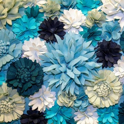 Embroidered Floral Bouquet Rectangular Indoor/Outdoor Throw Pillow - Edie@Home 4 Embroidered Floral Bouquet Rectangular Indoor/Outdoor Throw Pillow - Edie@Home - Image 2