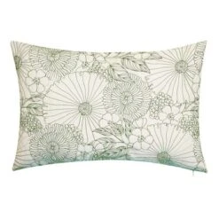 21" X 14" Fine Line Embroidered Floral Decorative Lumbar Patio Throw Pillow - Edie@Home -Throw Pillows Discount GUEST b0b2b9cf ea84 4156 ad82 5cf82e9957d2