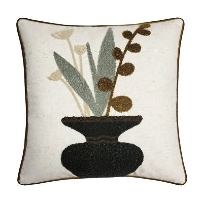 18"x18" Potted Ferns Square Throw Pillow Cover - Edie@Home 9 18"x18" Potted Ferns Square Throw Pillow Cover - Edie@Home - Image 7